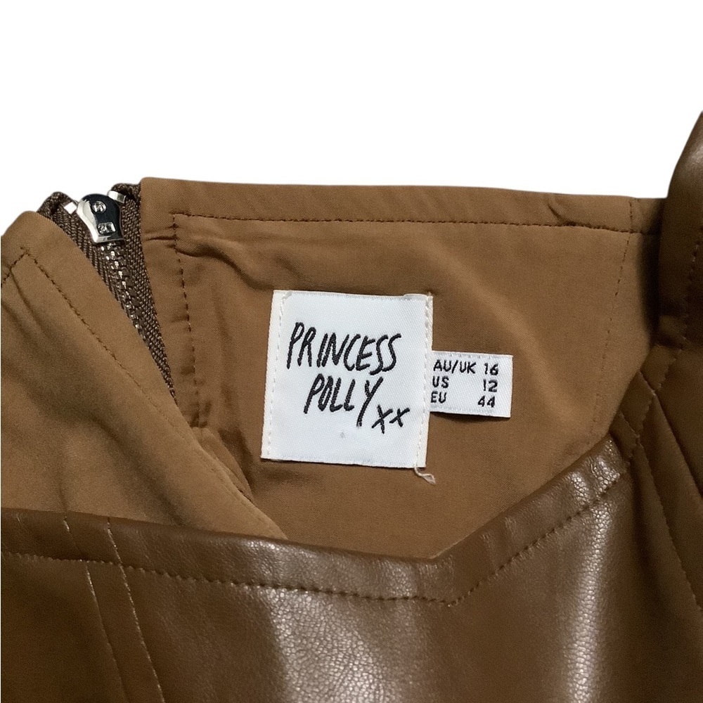 Princess Polly Brown Leather Corset Top - Picture 3 of 3